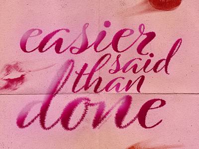 easier said than done - concept art graphic design poster design song concept