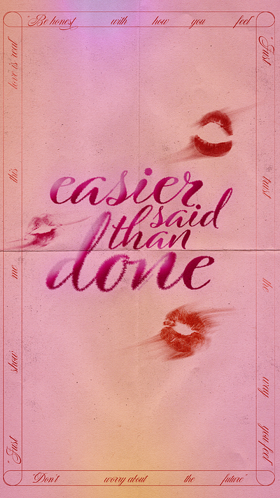 easier said than done - concept art graphic design poster design song concept