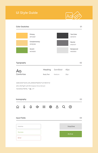 UI Style Guide style guide ui design