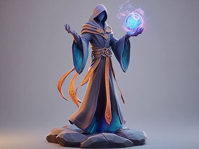 Arcane Mastery 3d 3d modelling 52bd9t1 blender cgi character design dark energy magic mystical