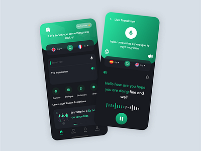 Live Translator Interface app design clean ui clean ui design learning app minimal ui modern interface productdesign translator translator app ui ux usercentereddesign ux design visualdesign