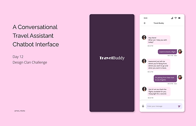 Chatbot interface chat chat interface chatbot conversation message mobile travel assistant ui