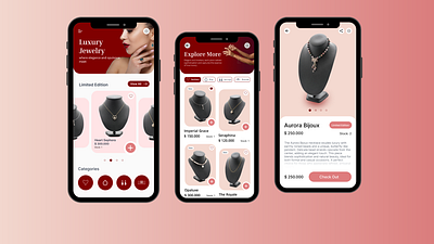 UI App Mobile Jewelry design jewelry mobile design ui ux