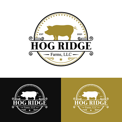 Hog Ridge graphic design illustration logo