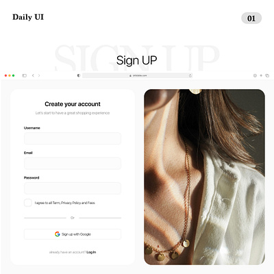 Sign Up Page branding graphic design ui