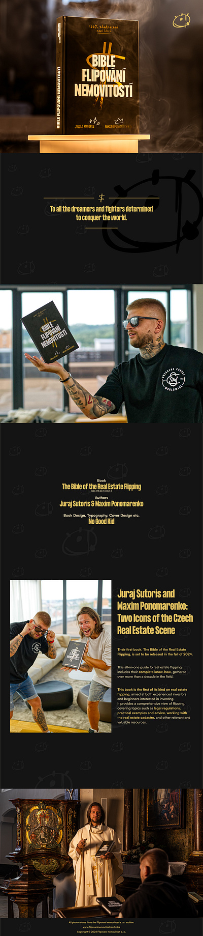 The Bible of the Real Estate Flipping / Sutoris & Ponomarenko book book cover book design brand branding graphic design photography product photography real estate
