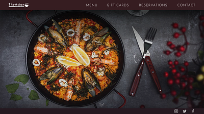 web-design for a restaurant asia branding food ui web