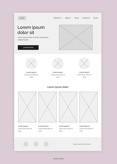 Wireframe for a Website Landing Page design home page landing page web web design website wireframe