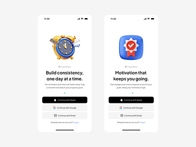 HabitMate - Onboarding UI branding design ui uidesign uiux