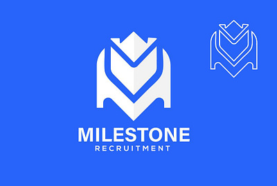 Milestone Recruitment logo Design (M letter logo) abstract brand identity branding design graphic design identity identity branding letter logo logos m letter logo m logo icon modern logo monogram symbol technology vector