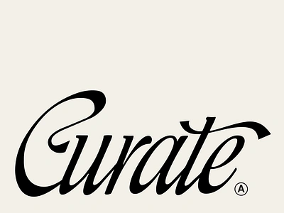 Curate by ParkerStudio branding curated customlogo customtype logodesign typedesign typography