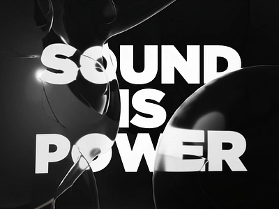 Bose 'Sound is Power' Glass effect 3d graphic design