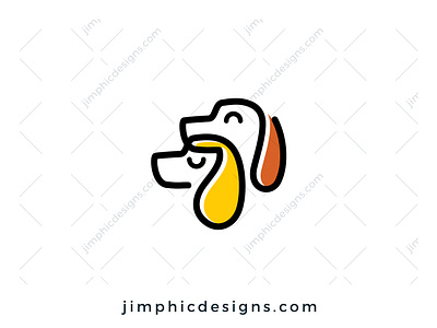 Two Dogs Logo branding design dog logo dogs graphic design logo logo design pet vector