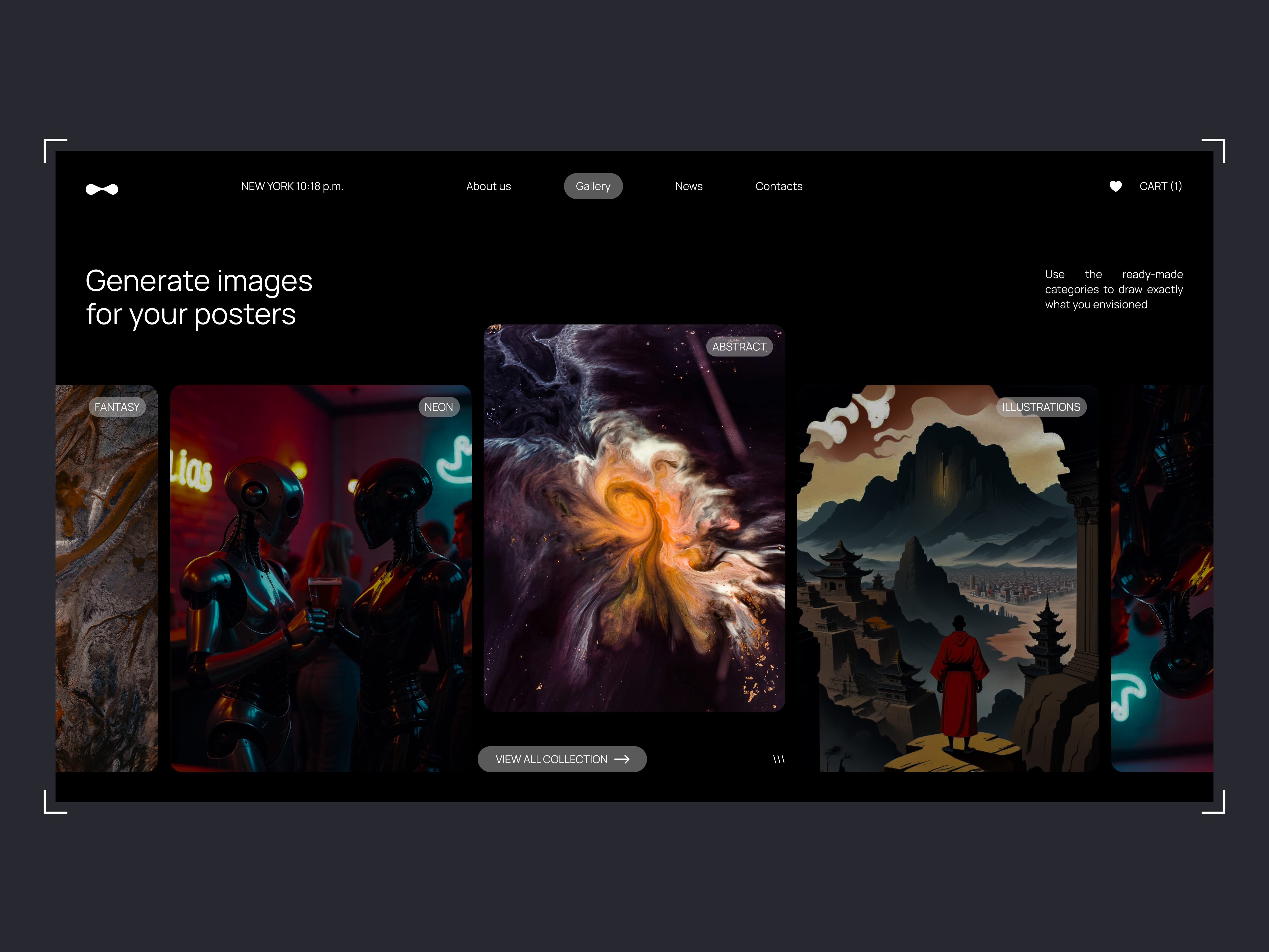 Ai poster e-comm design ai design e comm minimal typography ui ux uxresearch web design website