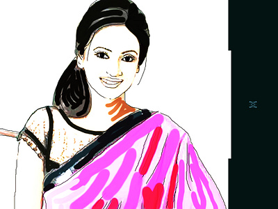 Portrait Practice_ Afsana Ara Bindu_39 illustration