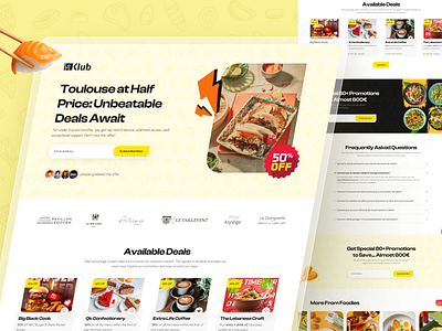 Food Ordering Website Design | LeKlub animation branding card ui concept design design trend figma food ordering website design food website food website ui full ui graphic design illustration logo ui user experience ux web design website design