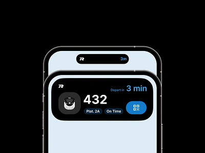 Dynamic Island: Interaction Design for Train Ticket Application animation arrive booking clean dynamic dynamiclsland e ticket ios island minimalist motion prograss qrcode scan seat seating ticket train travel trip