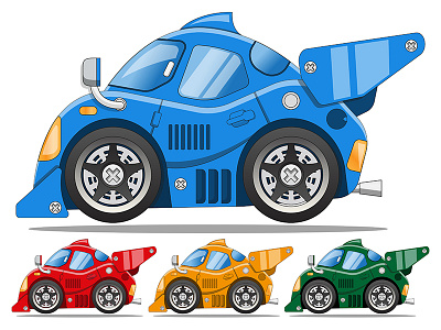 Set of colorful racing cars. car competition extreme isolated play rally sport