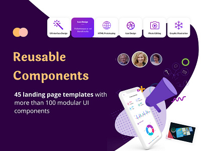 Modern UI Components Colletion 3d application carousel cloud corporate crypto dark mode fintech html illustration infographics landing page mobile mobile apps saas startup ui ux web design website