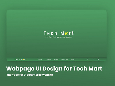 User Interface for E-commerce Website branding design design principle ecommerce electronic element graphic design layout logo mart tech ui user interface visual communication design webpage