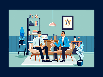 Website Illustration for a Webpage app business character collaboration design flat formal graphic design illustration illustrator isometric minimal office problem solution teamwork ui ux vector web website