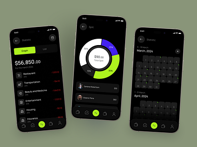 Finance App UI/UX Design app app design bank banking dark theme ebanking expenses management finance fintech homieslab ios app mobile app mobile bank money management money transfer online banking payment saas transactions transfer