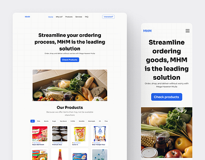 Mega Haveron Mulia - FMGC Landing Page Work branding dailyneeds design e commerce fmgc landingpage mhm product typography ui ux vegetables website