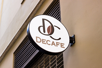 Decafe Logo Design brand identity branding coffee shop coffee shop logo design graphic design illustration illustrator logo logo design