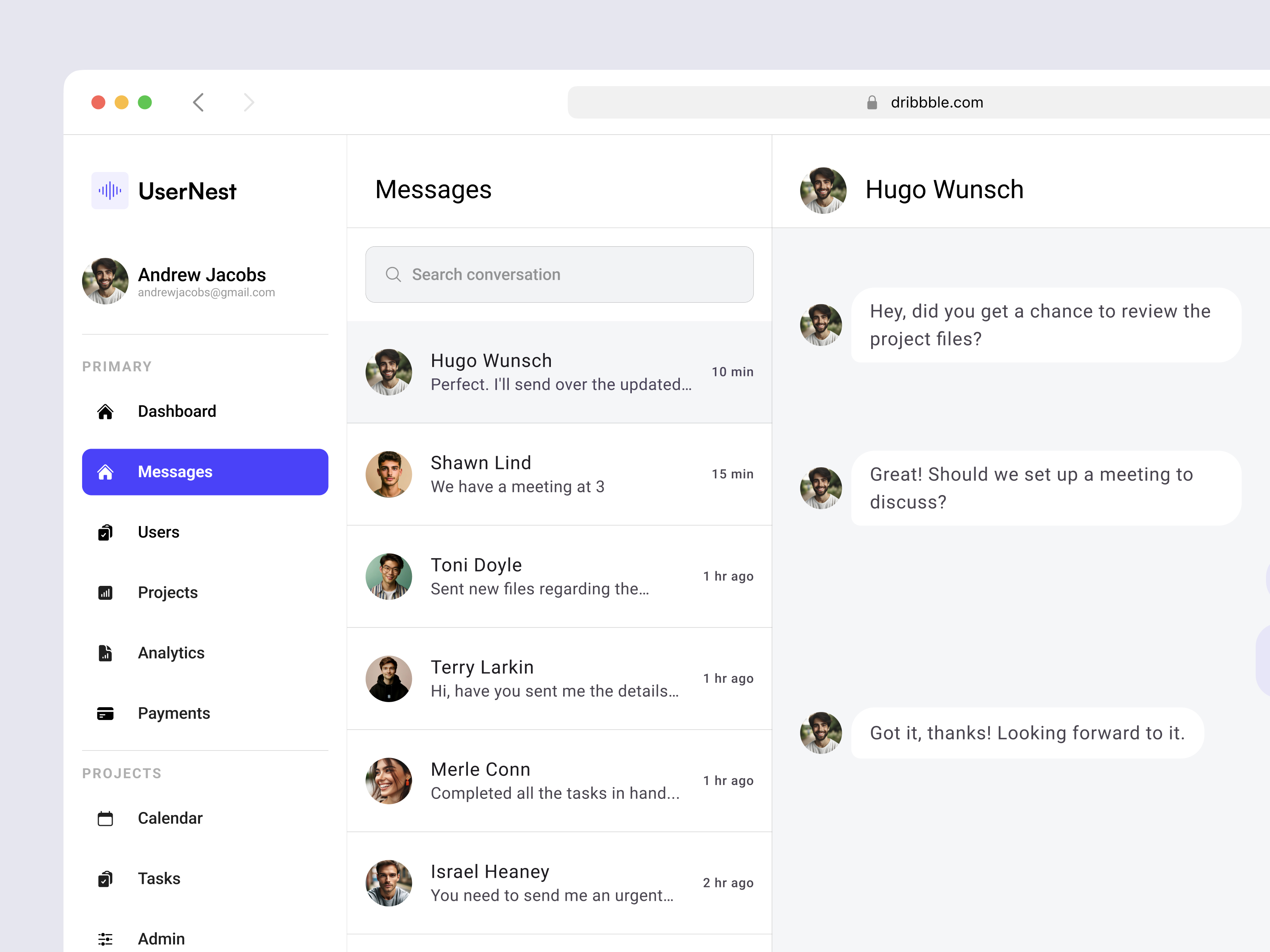 Example of Backend Saa S Dashboard Design