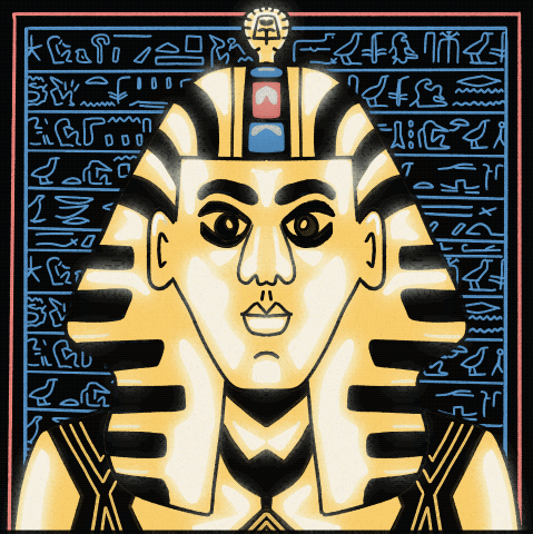 King Tut animation character character design egypt egyptian gif heiroglyphics illustration king tut loop