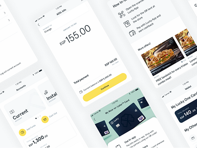 Lucky | Screens app design system fintech mobile screen ui uxui