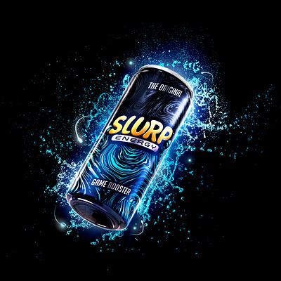 Slurp Energy Drink. Advertisign 3d advertising graphic design photomanipulation photoretouch