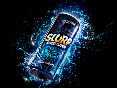 Slurp Energy Drink. Advertisign 3d advertising graphic design photomanipulation photoretouch