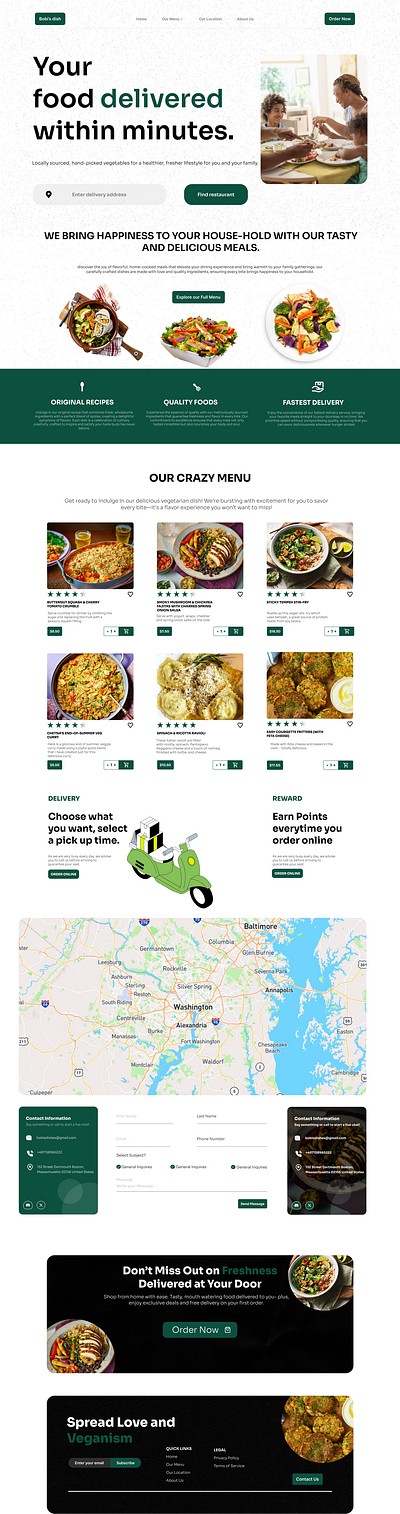 Food Delivering Website dailyui design graphic design typography ui ux