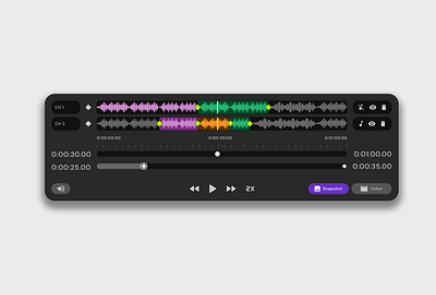 UI design for audio & video redaction app. WIP. audio design mockup redaction software ui ux wip