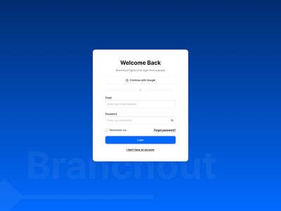 Simple Login Form auto layout branding button card clean components design system figma form gradient input library login minimal password ui