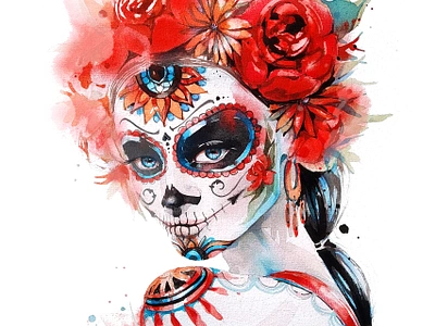 Mexico fashion illustration graphic design illustration portrait watercolor watercolor illustration