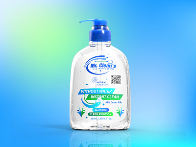 Label design - Mr. Clean's all in one clean cleaning label design label design mr clean