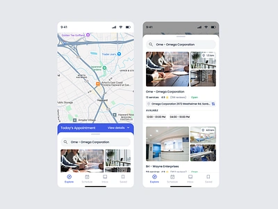 Explore Different places in the Mobile App app clean events interface map maps minimal minimalism mobile mobile app navigation product design route saas saas design ui uiux user interface ux