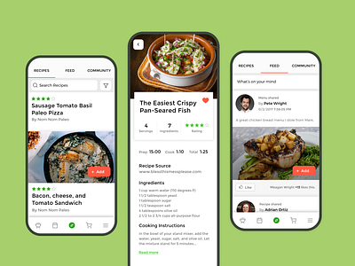 Modernmeal cooking mobile app ui ux