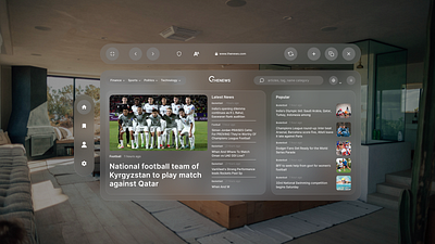 MY Spatial: Cutting-Edge UI Design for an Immersive News Portal best news portal ux design cutting edge ui for news figma glassmorphism minimal website design modern news website design modern ui news portal ui design ui uiux design user friendly news ui webdesign