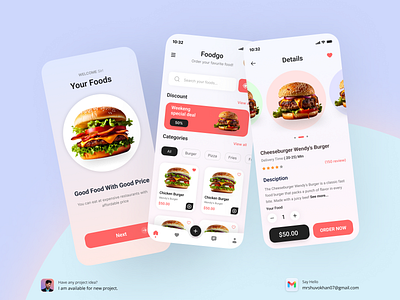 Food App Design deribbble design figma food graphic design mobileapp ui uidiesign ux uxdesign