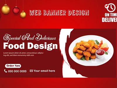 Web Banner Design branding design food design graphic design web banner