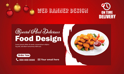 Web Banner Design branding design food design graphic design web banner