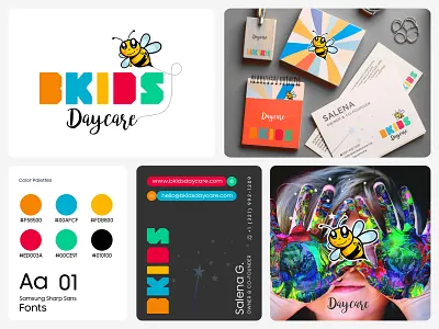Brand Guideline - BKIDS Daycare bee brand guide brand guideline brand review branding day care day care brand guideline daycare guideline kidz red