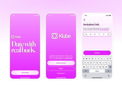 Klube - Dating App Product Design app design product design ui uidesign uiux ux