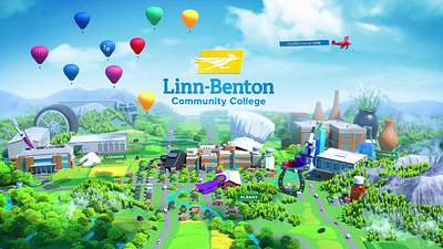 Linn-Benton commercial 3d after effects animation c4d cgi character animation cinema 4d college commercial community college design graphic design minimal mograph oregon product visualization school vfx