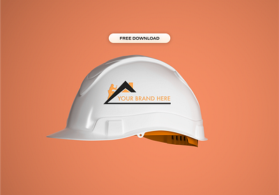 Free Hard Hat Mockup 3d 3d art brand design branding construction logo free download free mockup graphic design logo mockup redshift