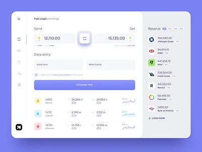 Crypto Exchange Dashboard banking crypto crypto exchange cryptocurrency defi digital banking fintech gateaway payment platform product design saas saas dashboard startup trading web app web design webflow