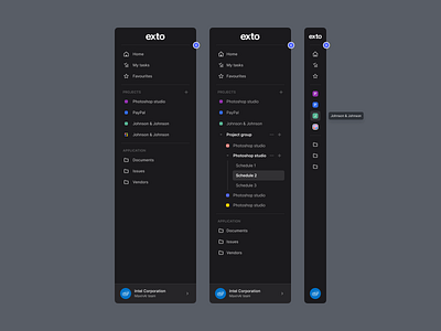 Sidebar collapsed component dashboard expanded navigation sidebar ui ux webapp